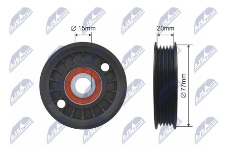 РОЛИК РУЧЕЙКОВОГО РЕМЕНЯ | AUDI A4 B5, A6 C5, VW PASSAT B5 1.9D/1.9DH 01.95-09.01 NTY RNKAU044