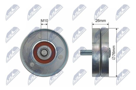 РОЛИК РУЧЕЙКОВОГО РЕМЕНЯ | SEAT LEON, TOLEDO II, SKODA OCTAVIA I, VW BORA, BORA I, GOLF IV 1.4/1.6/2.0 09.96-12.13 NTY RNKAU050