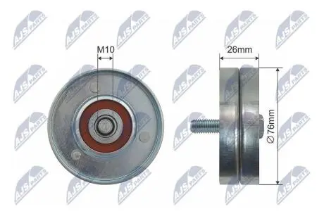 РОЛИК РУЧЕЙКОВОГО РЕМЕНЯ | SEAT LEON, TOLEDO II, SKODA OCTAVIA I, VW BORA, BORA I, GOLF IV 1.4/1.6/2.0 09.96-12.13 NTY RNKAU050