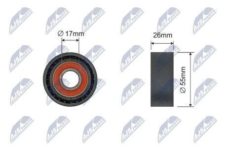 РОЛИК РУЧЕЙКОВОГО РЕМЕНЯ | BMW 1(F20,F21) 11-19, BMW 3 (F30,F80) 11-18 NTY RNKBM043