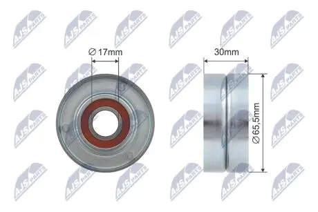 РОЛИК РУЧЕЙКОВОГО РЕМЕНЯ | CHRYSLER 300 C, JEEP COMMANDER, GRAND CHEROKEE III, MERCEDES C T-MODEL (S203), C T-MODEL (S204), C (W203), C (W204), CLK (A209), CLK (C209), CLS (C219) 3.0D 01.05- NTY RNKCH019
