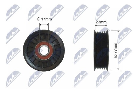 РОЛИК РУЧЕЙКОВОГО РЕМЕНЯ | BUICK PARK AVENUE, CADILLAC CTS, CHEVROLET BERETTA, CAMARO, CAVALIER, EQUINOX, IMPALA, DODGE NITRO, FORD USA MUSTANG, WINDSTAR, JEEP CHEROKEE 2.8-5.7 01.88-12.12 NTY RNKCH024