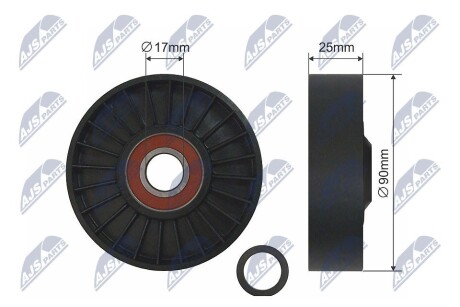 РОЛИК РУЧЕЙКОВОГО РЕМЕНЯ | CHRYSLER 300C, 300M, CONCORDE, SEBRING 2.7 10.97-11.12 NTY RNKCH029