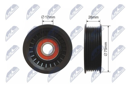 РОЛИК РУЧЕЙКОВОГО РЕМЕНЯ | DODGE DAKOTA, RAM 1500, JEEP GRAND CHEROKEE I 3.9/5.2/5.9 01.92-09.08 NTY RNKCH033