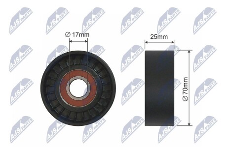 РОЛИК РУЧЕЙКОВОГО РЕМЕНЯ | CITROEN EVASION, XANTIA, XM, XSARA, ZX, FIAT ULYSSE, LANCIA ZETA, PEUGEOT 306, 406, 605, 806 2.0 07.91-03.05 NTY RNKCT016