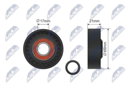 РОЛИК РУЧЕЙКОВОГО РЕМЕНЯ | FORD FOCUS II, VOLVO C30, C70, S40 II/V50 04-,BMW 3 97-06, 5 01-10, 7 00-08, X3 03-10, X5 99-06 NTY RNKFR014