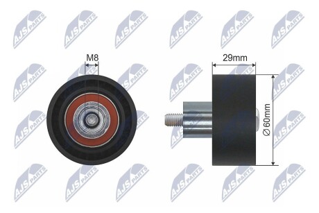 РОЛИК РУЧЕЙКОВОГО РЕМЕНЯ | FORD COUGAR, FOCUS, MAVERICK, MONDEO II, TOURNEO CONNECT, TRANSIT CONNECT, MAZDA TRIBUTE 1.6/1.8/2.0 08.96- NTY RNKFR028