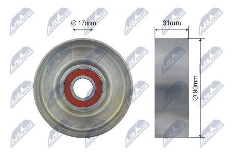 РОЛИК РУЧЕЙКОВОГО РЕМЕНЯ | FORD COUGAR, FOCUS, MAVERICK, MONDEO II, TOURNEO CONNECT, TRANSIT CONNECT, MAZDA TRIBUTE 1.6/1.8/2.0 08.96- NTY RNKFR031