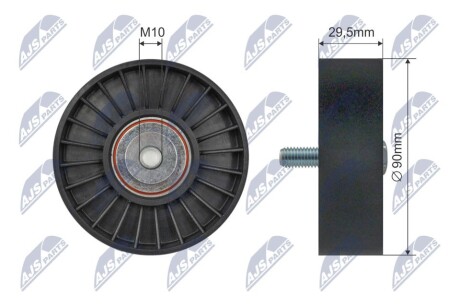 РОЛИК РУЧЕЙКОВОГО РЕМЕНЯ | FORD MONDEO I (GBP) 1.6 16V, 1.8 16V, 2.0 16V 93-00 NTY RNKFR067 (фото 1)