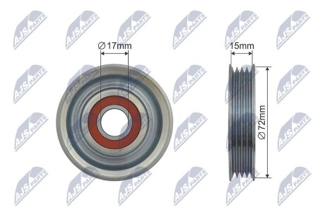 РОЛИК РУЧЕЙКОВОГО РЕМЕНЯ | HONDA ACCORD 02-08, CIVIC 95-01, CR-V 97-01, HR-V 98-05, INTEGRA 93-00, LOGO 96-01 NTY RNKHD007