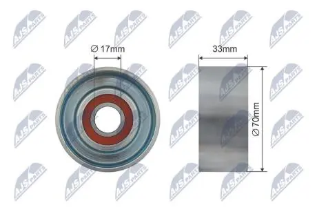 РОЛИК РУЧЕЙКОВОГО РЕМЕНЯ | HONDA ACCORD 98-02, MR-V 03-08, ODYSSEY 00-04, ACURA MDX 01-06, TL 99-03, FORD EXPEDITION 03-, EXPLORER 02-10, F150 04-14, MUSTANG 04-14, RANGER 06-11, KIA CARNIVAL 05-14, HYUNDAI SANTA FE 06-12, LAND ROVER DISCOVERY 0 NTY RNKHD014