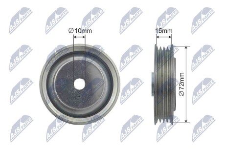 РОЛИК РУЧЕЙКОВОГО РЕМЕНЯ | HONDA ACCORD VI, CIVIC V, CIVIC VI, HR-V, LOGO, SUBARU FORESTER, LEGACY IV 1.3-2.5 10.91- NTY RNKHD017