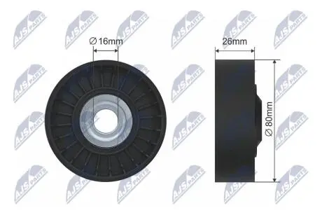 РОЛИК РУЧЕЙКОВОГО РЕМЕНЯ | MERCEDES SPRINTER 3,5-T (B906), SPRINTER 3-T (B906), SPRINTER 4,6-T (B906), SPRINTER 5-T (B906) 1.8-3.0D 06.06- NTY RNKME021