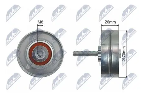 Направляющий ремень шкива mazda 3/6,264-03 NTY RNKMZ014