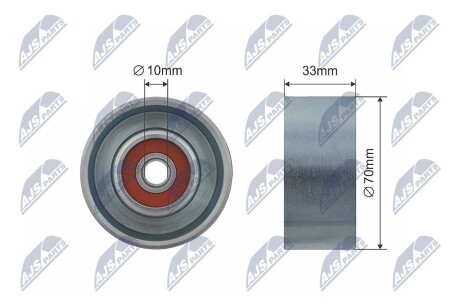 РОЛИК РУЧЕЙКОВОГО РЕМЕНЯ | NISSAN JUKE 10-, QASHQAI J10E 06-13, MICRA 02-, NOTE 05-11, NV200 09-, TIIDA 05-12, RENAULT FLUENCE 10- NTY RNKNS022