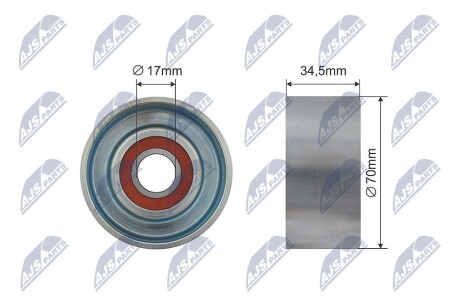 РОЛИК РУЧЕЙКОВОГО РЕМЕНЯ | NISSAN ALTIMA, MAXIMA VII, MURANO II, QUEST, TEANA II 2.5/3.5 10.06- NTY RNKNS038