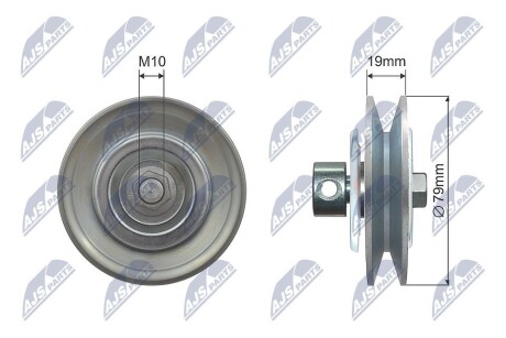 РОЛИК РУЧЕЙКОВОГО РЕМЕНЯ | NISSAN ALMERA II, ALMERA TINO, NAVARA, NP300, PICK UP, PRIMERA, X-TRAIL I 2.2D/2.5D 03.00- NTY RNKNS040