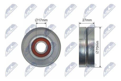 РОЛИК РУЧЕЙКОВОГО РЕМЕНЯ | NISSAN QASHQAI I, TIIDA, X-TRAIL II, RENAULT CLIO III, FLUENCE, GRAND SCENIC III, LAGUNA III, LATITUDE, MEGANE, MEGANE III, SCENIC III 1.6-2.0ALK 09.06- NTY RNKNS044