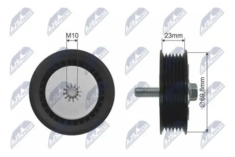 РОЛИК РУЧЕЙКОВОГО РЕМЕНЯ | CHEVROLET MALIBU, OPEL ASTRA J, ASTRA J GTC, CASCADA, INSIGNIA A, ZAFIRA C, SAAB 9-5 2.0D 07.08- NTY RNKPL024