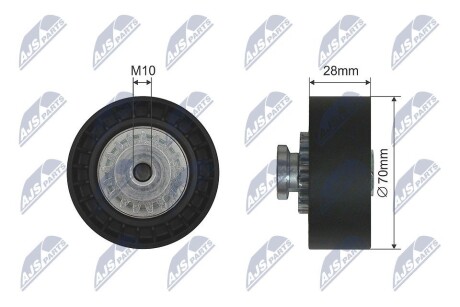 РОЛИК РУЧЕЙКОВОГО РЕМЕНЯ | RENAULT CLIO I, ESPACE III, LAGUNA I, MEGANE I, MEGANE I CLASSIC, MEGANE I COACH 1.8/2.0 06.89-08.03/PLASTIK/ NTY RNKRE020