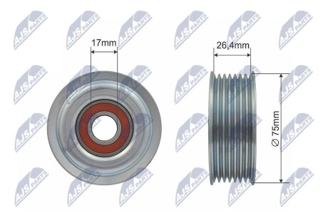 РОЛИК НАТЯЖНИКА | LEXUS IS II, TOYOTA AURIS, AVENSIS, COROLLA, RAV 4 III, VERSO 2.0D/2.2D 08.05- NTY RNKTY008