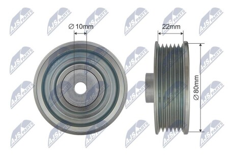 РОЛИК РУЧЕЙКОВОГО РЕМЕНЯ | TOYOTA AURIS, AVENSIS, COROLLA, MR2 III 1.4/1.6/1.8 10.99-11.13 NTY RNKTY033