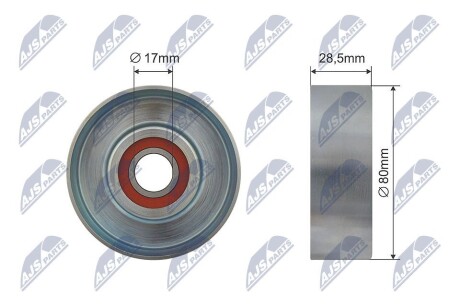 РОЛИК РУЧЕЙКОВОГО РЕМЕНЯ | VOLVO S80 II 07-16, VOLVO XC90 2003-2014 NTY RNKVV001