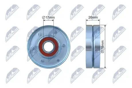 РОЛИК РУЧЕЙКОВОГО РЕМЕНЯ | VOLVO S40, V40 1.6-2.0 95-04 NTY RNKVV015