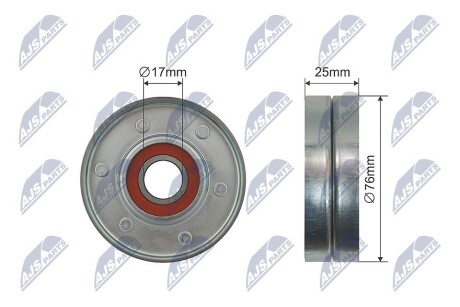 РОЛИК РУЧЕЙКОВОГО РЕМЕНЯ | AUDI 80, A4, A6, A8, ALLROAD, CABRIOLET, COUPE, SKODA SUPERB I, VW PASSAT 2.4-2.8 08.91-03.08 NTY RNKVW008 (фото 1)