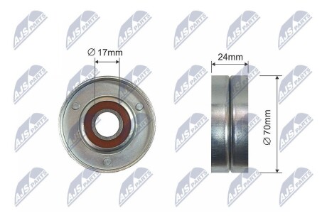 РОЛИК РУЧЕЙКОВОГО РЕМЕНЯ | SEAT LEON, TOLEDO II SKODA OCTAVIA I VW BORA, CADDY II, CADDY III, GOLF IV, GOLF V 1.4/1.6 11.95-12.10 NTY RNKVW012