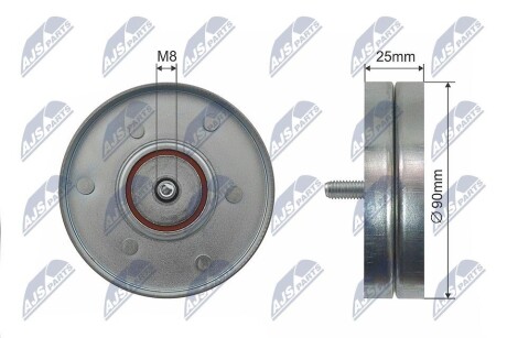 РОЛИК РУЧЕЙКОВОГО РЕМЕНЯ | AUDI A4, A4 ALLROAD, A5, Q5, SEAT EXEO, EXEO ST, VW AMAROK, MULTIVAN V, TRANSPORTER V 1.8/2.0/2.0ALK 10.07- NTY RNKVW021