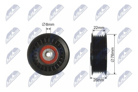 РОЛИК РУЧЕЙКОВОГО РЕМЕНЯ | VW CRAFTER 30-35, CRAFTER 30-50 2.5D 04.06-05.13 NTY RNKVW029