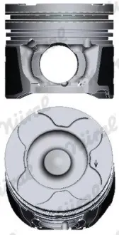 Поршень с кольцами і пальцем (размер отв. 84.50 / +0.50) OPEL ASTRA G 2.0 99-, VECTRA C 2.0 97- (дизель) NURAL 87-126007-00