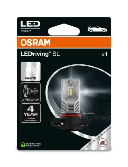 LED лампочка (картон 1шт) PSX24W 12В 8,2Вт PG20/7 без гомологічного сертифікату Ledriving 6000K OSRAM 2604DWP1BL