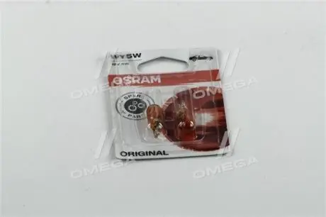 Лампа розжарювання жовта WY5W 12V 5W OSRAM 2827-02B