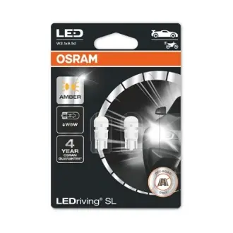 Автолампа LED 0.5W 12V W2.1X9.5D W5W к/т 2 шт OSRAM 2827DYP-2BL