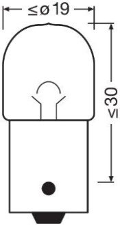 Автолампа 5W 12V BA15S OSRAM 5007ULT-2BL