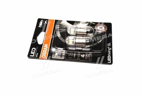 Лампа светодиодная LED R10W 12V 10W ВА15s LEDriving SL 6000K (компл.2шт) (выр-во) OSRAM 5008DWP-02B