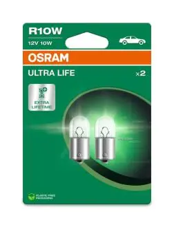 Лампа допоміжн. освітлення R10W 12V 10W BA15s Ultra Life (blister 2шт) OSRAM 5008ULT-2BL