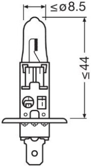 Лампа фарна H1 12V 55W P14,5s NIGHT BREAKER SILVER (+100) blister OSRAM 64150NBS-1BL