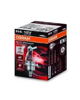 Набор ламп H4 12V 60/55W Night Breaker Unlimited +110% OSRAM 64193NBU (фото 1)