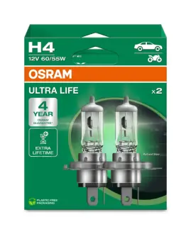 Автолампа H4 12V 60/55W P43T к/т 2 шт OSRAM 64193ULT-2HB