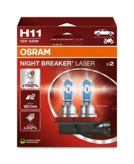 Лампа H11 12V 55W PGJ19-2 NIGHT BREAKER LASER +150% OSRAM 64211NL-2HB