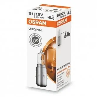 Автолампа S1 BA20d 25 W прозрачная OSRAM 64326