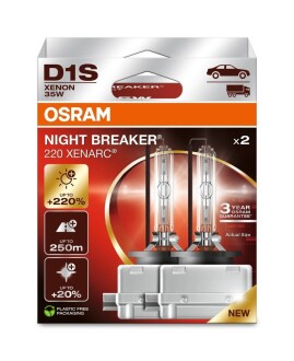 ЛАМПА D1S 85V 35W PK32d-2 DUO NIGHT BREAKER 220 XENARC OSRAM 66140XN22HB