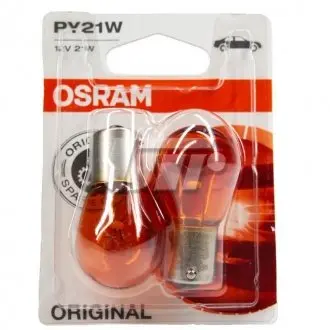 ЛАМПА PY21W 12V 21W BAU15s BLI STANDARD - заміна на 7507-2BL OSRAM 7507-02B