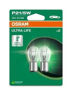 Автолампа 12V P21/5W (комп-кт 2шт) OSRAM 7528ULT-2BL