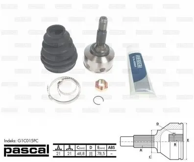 Шарнир приводного вала PASCAL G1C015PC