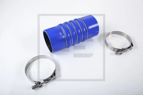 Шланг інтеркулера (83мм/92ммx200мм, синій, із хомутами) MERCEDES ATEGO, NG OM422.953-OM906.926 08.73-10.04 PE AUTOMOTIVE 01043300A