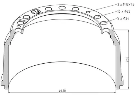 Тормозной барабан PE AUTOMOTIVE 01649800A